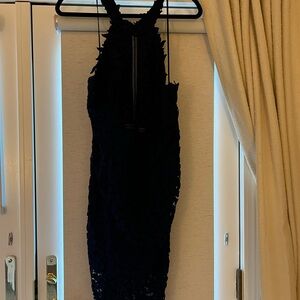 Bardot Black Halter Bodycon Dress